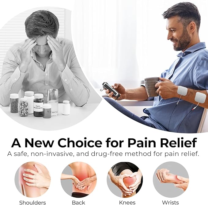 AUVON Rechargeable Digital TENS Unit Muscle Stimulator