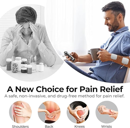 AUVON Rechargeable Digital TENS Unit Muscle Stimulator