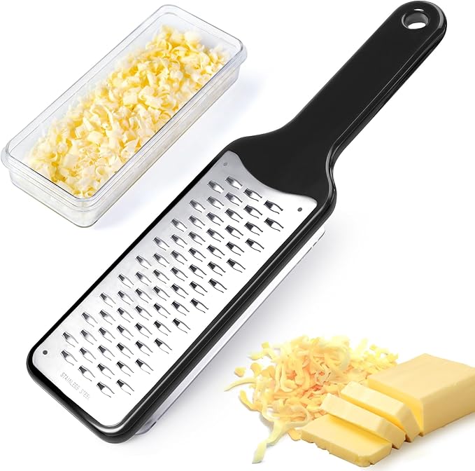 LHS Cheese Grater Ribbon Blade for Hard Cheese, Apple, Carrot, Zucchini and Chocolate, Stainless Steel Kitchen Tool Grater