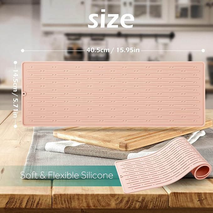 GeeRic Dish Drying Mats, Heat-resistant Silicone Mat