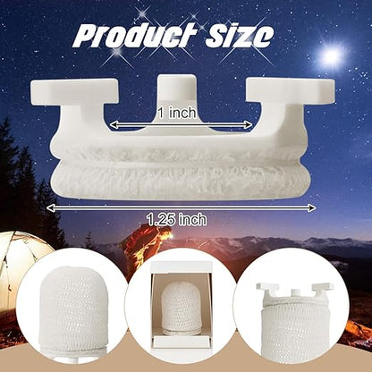 12 Pcs Gas Lamp Mantles Preformed Gaslight Pre Formed Gas Light Mantel for Outdoor Indoor Lantern Mantles, White