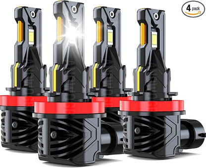 Lights Compatible for Chevy Malibu Light Bulbs for Off road Use, Years: 2006 2007 2008 2009 2010 2011 2012, 48000 Lumens 800% Brightness, Pack of 4