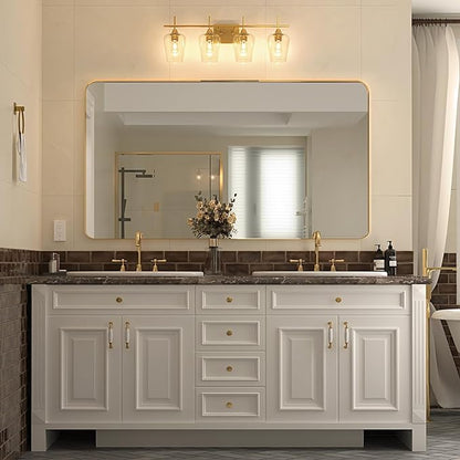 VONLUCE Bathroom Vanity Light, 4 Light Bathroom Light Fixture Over Mirror