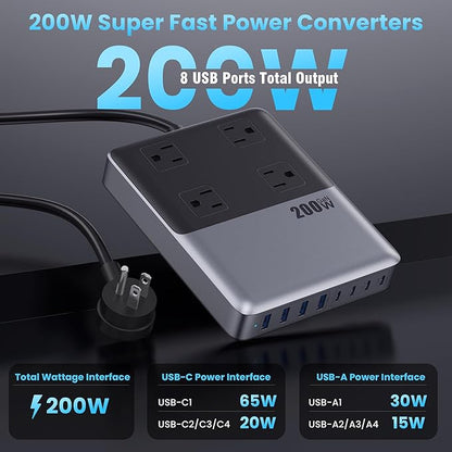12-in-1 Charging Station USB C Power Strip