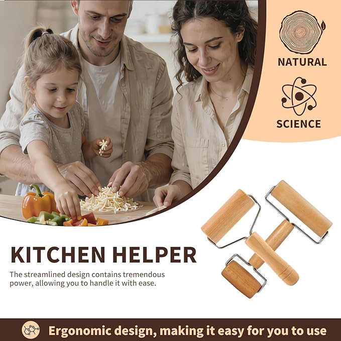 Small Wooden Rolling Pin for Dough Mini Dough Roller