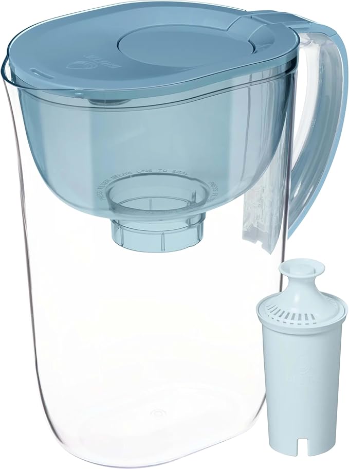 Brita 10 Cup Water Filter Pitcher, Copper and More, Includes 1 Brita Plus Filter