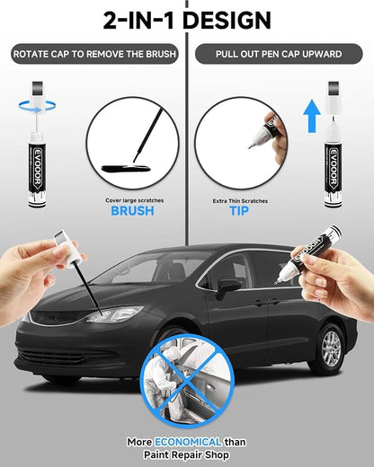 Granite Crystal Metallic(PAU/LAU) Touch Up Paint Compatible with Chrysler Exact Match 2 in 1 Touch up Paint for Chips and Nicks Repair with 2pcs Disposable Micro Applicators