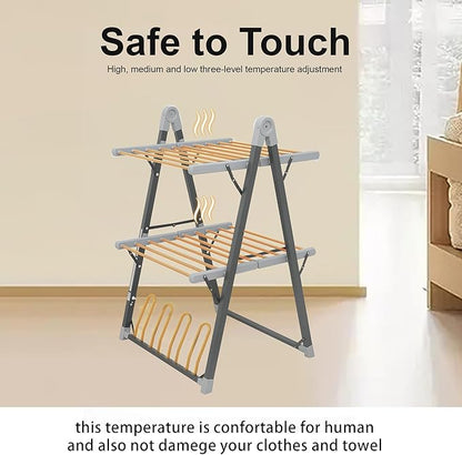 SHARNDY Electric Heated Clothes Drying Rack, Foldable Heated Garment Dryer
