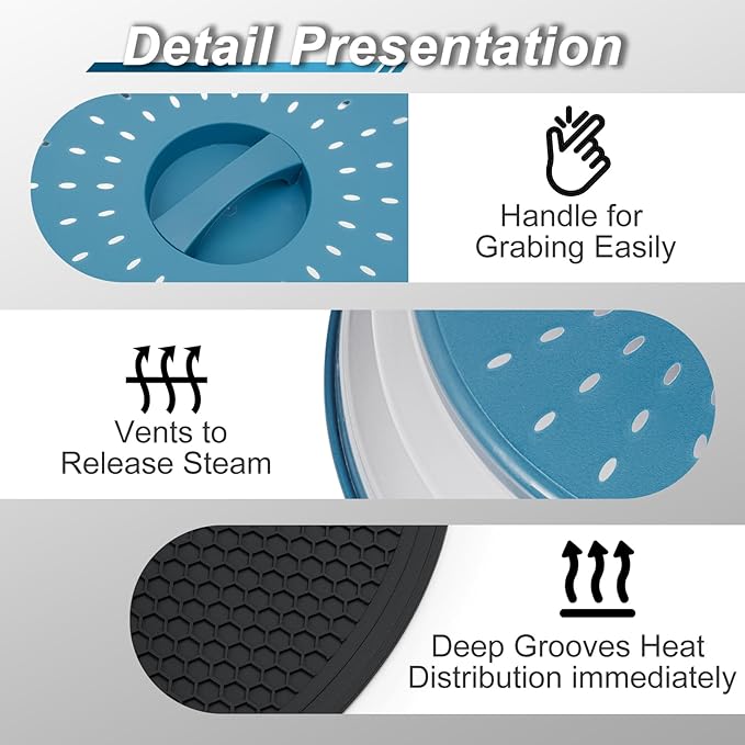 2 in 1, WENWELL Microwave Splatter Cover