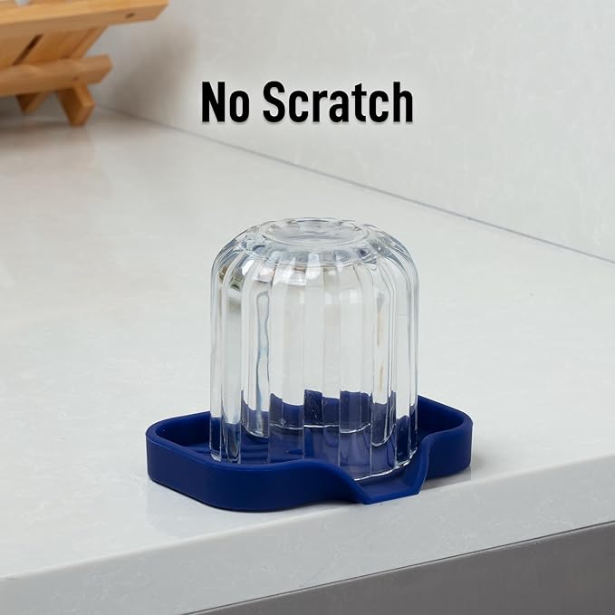 Zulay Kitchen Small Silicone Sponge Holder – Space-Saving Sink Organizer Tray
