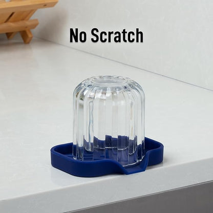 Zulay Kitchen Small Silicone Sponge Holder – Space-Saving Sink Organizer Tray