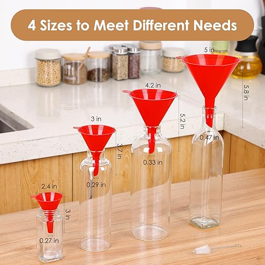 4 PCS Plastic Kitchen Funnel Set
