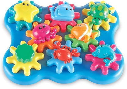 Learning Resources Ocean Wonders Build & Spin, Gears Toy & Building Set, 17 Pieces, Ages 18+ months