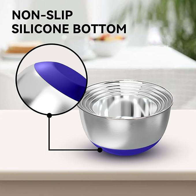 KITEISCAT Stainless Steel Mixing Bowls