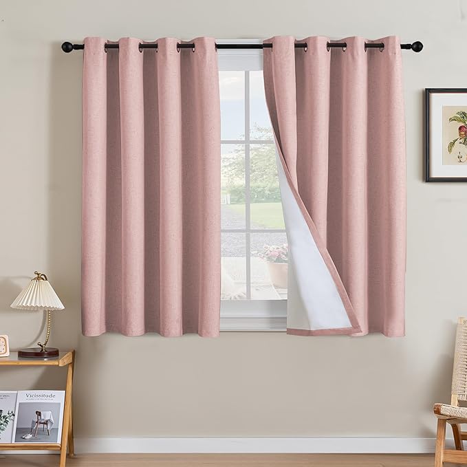 H.VERSAILTEX Linen Curtains 100% Blackout Curtains