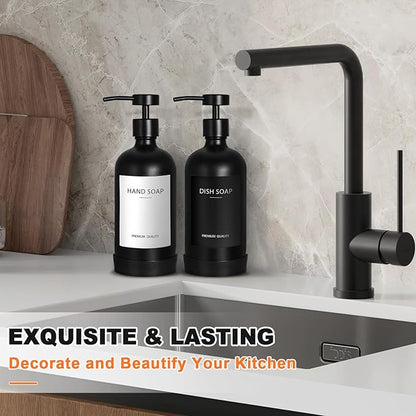 Black Glass Soap Dispenser