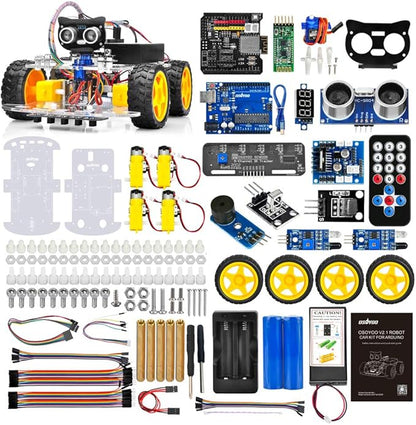OSOYOO V2.1 Smart IOT Robot Car Kit for Arduino - Early STEM Education for Beginner and Teenager – Learn Circuit, Sensor - Get Hands-on Experience on Programming, Electronics Assembling, Robotics