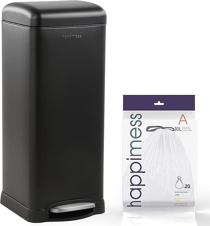 happimess HPM1007B Betty Retro 8-Gallon Step-Open Trash Can