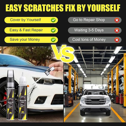 XNA Car Touch Up Paint (Mosaic Black Metallic(GB8/WA384A)) for Chevrolet, 2 in 1 Car Scratch Remover with Pen Tip and Brush, Exact Color-Matched for Car Paint Scratch Repair, Quick & Easy Fix