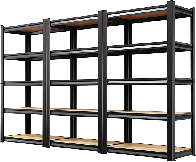 3-Pack 5-Tier Heavy Duty Garage Shelving Units