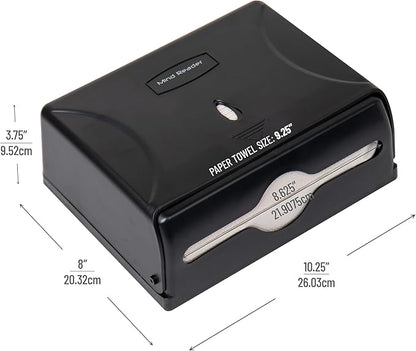 Mind Reader Paper Towel Dispenser, Tri-Fold Towel Holder, Wall Mount