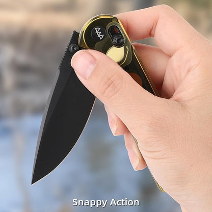 Folding Pocket Knife, Survival Knife Tactical Hunting Knife,3.23??Sharp Folding Blade with Ultem Handle Pocket Clip,EDC Knives for Hunting Camping Survival Outdoor Fishing Hiking