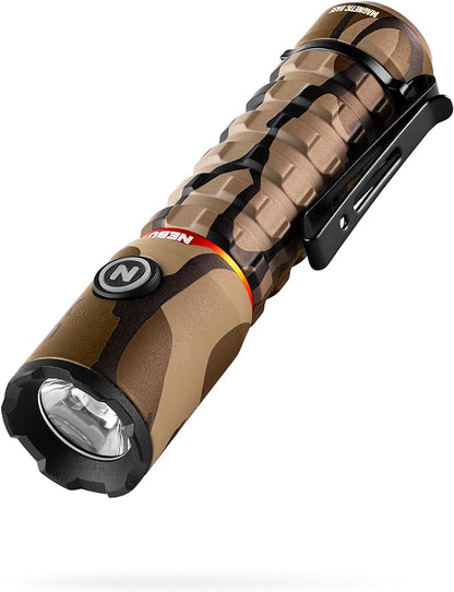 NEBO Redline Torchy 2K, 2000 Lumen Pocket, Rechargeable LED, Water & Impact Resistant Flashlight for EDC with Smart Power Control, Power Memory Recall, Removable Clip for Camping, Hunting, Hiking