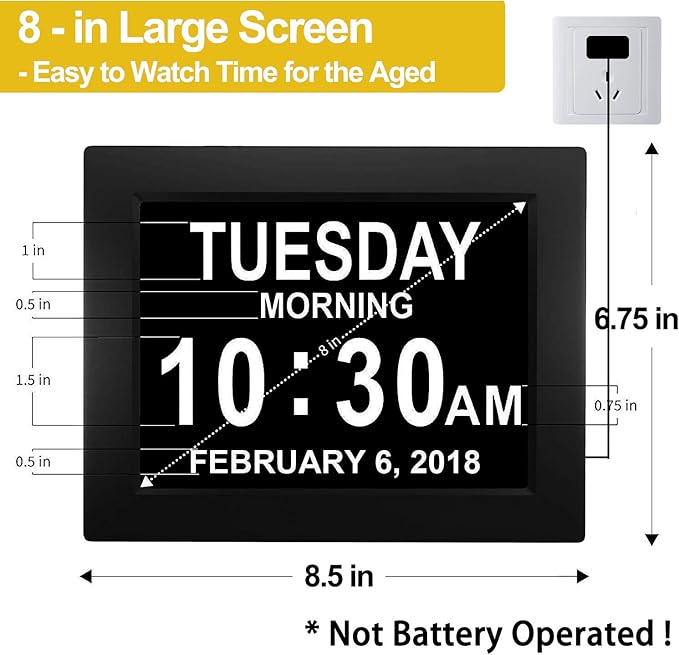 【New 2024】 Digital Calendar Alarm Day Clock -