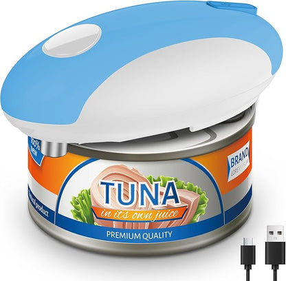 USB Rechargeable Electric Can Opener – Battery Operated, One Touch Automatic