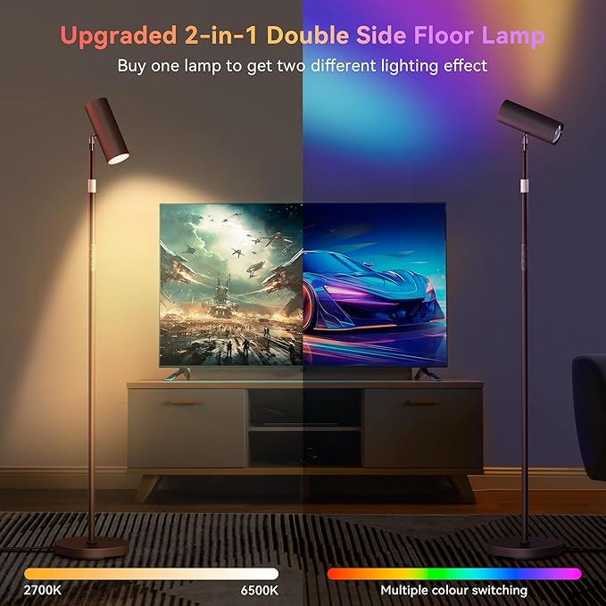 SIBRILLE Spotlight Floor Lamp, Tall LED Standing Lamp