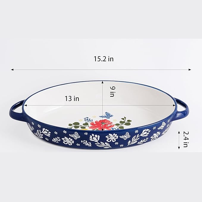 Baking Dish Casserole Dish Ceramic Au Gratin Baking Dish Lasagna Pan Oval