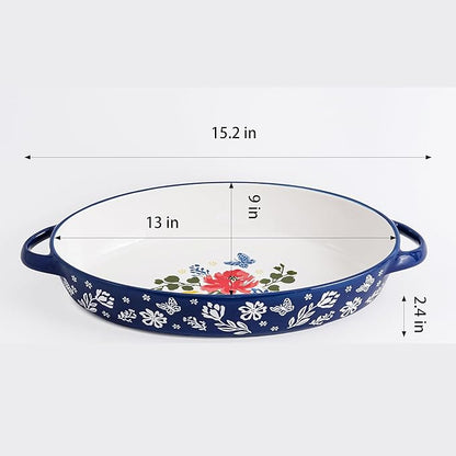 Baking Dish Casserole Dish Ceramic Au Gratin Baking Dish Lasagna Pan Oval