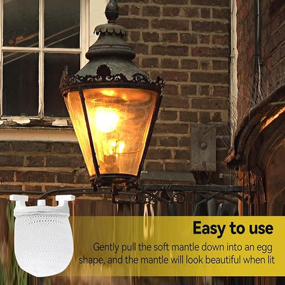 Preformed Gas Light Mantles, Gas Lamp Mantles Gaslight Mantles Preformed Inverted Mantle Gas Light Preformed Mantle for Outdoor Indoor Gas Lights