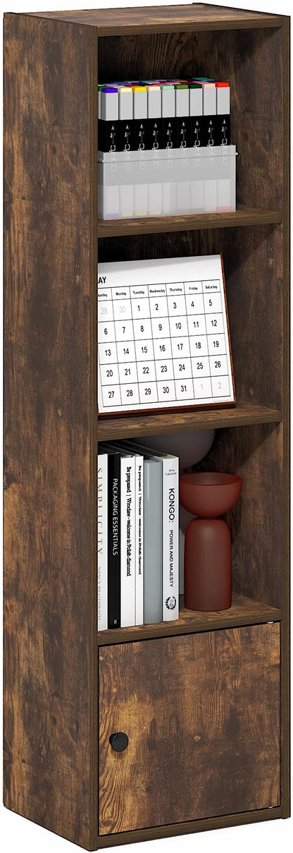 Furinno LUDER Book Shelf, 4-Tier Bookshelf