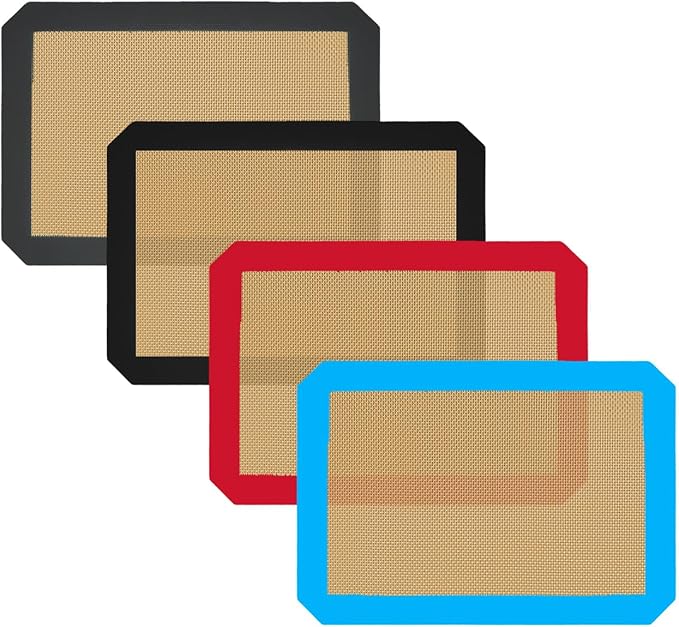 Small Silicone Baking Mats, 11-4/5x8-1/4 Inch Quarter Sheet Size, Non Stick