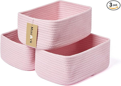 MiniArk Small Storage Baskets for Organizing | Closet Organizer Bins | Shelf