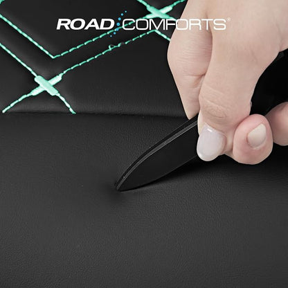 Road Comforts Seat Covers, Premium Leather Car Seat Covers Front Seat for Women Girls,Airbag Compatible, Automotive Seat Covers Universal Fit Most Cars,Vans,Truck,SUV