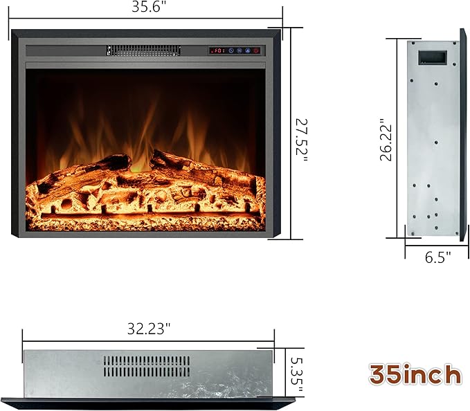 Electric Fireplace, Electric Fireplace Inserts, Recessed Fireplace Heater
