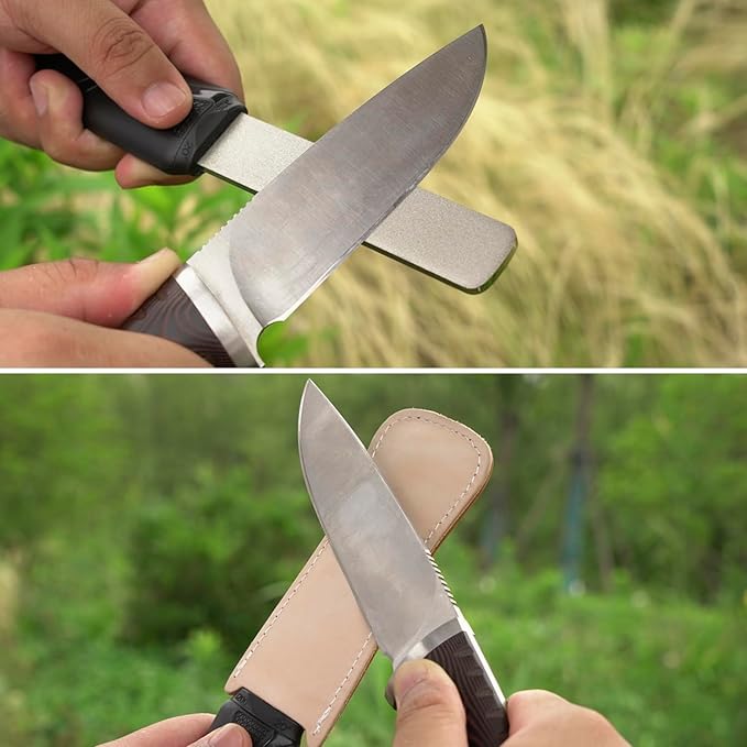 SHARPAL 127N Dual-Grit Diamond Sharpening Stone File Garden Tool Knife Sharpener