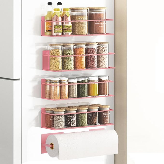 Magnetic Spice Rack For Refrigerator Magnetic Fridge Shelf For Kitchen Spice