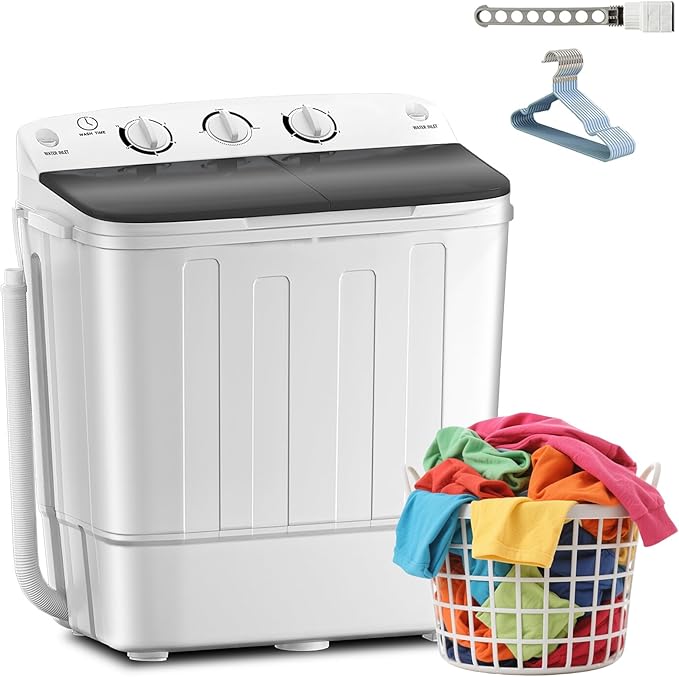 Portable Twin Tub 18lbs Washing Machine