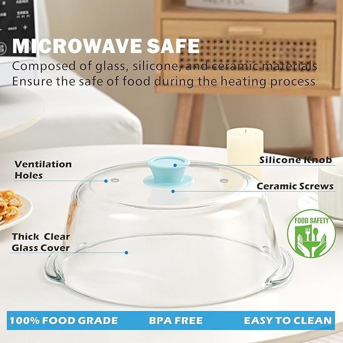 Tall Glass Microwave Splatter Cover