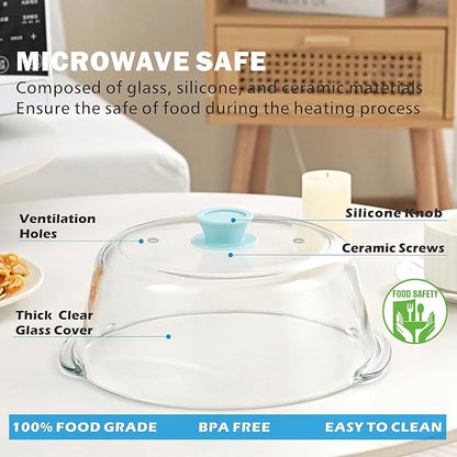 Tall Glass Microwave Splatter Cover