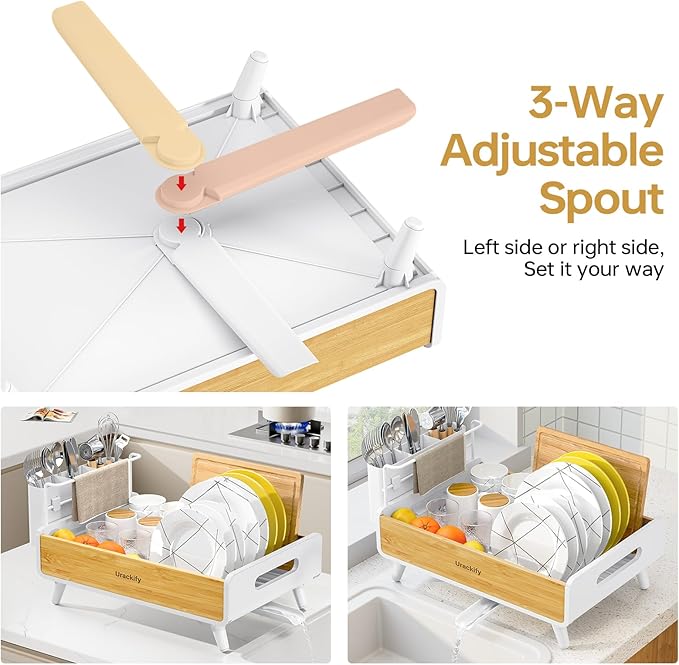 Urackify Dish Drying Rack for Kitchen Counter