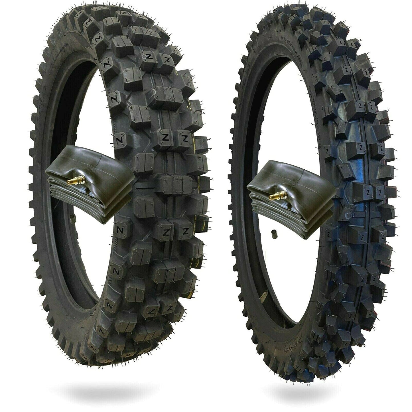WIG Racing 70/100-19 and 90/100-16 Tire Set with Inner Tube Combo (Standard Inner Tubes 1.5mm thick)