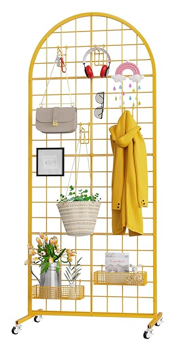 VGMiu Grid Wall Panel 1PCS Display Stand 2' x 5.2' FT Gold Grid Wall Panels