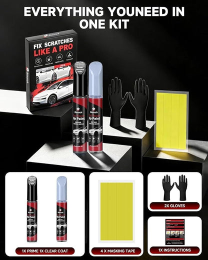 Sharkskin/Sterling Gray Metallic GXD/WA130H for Chevy Touch Up Paint Kit[2K Clear Coat Included],Exact Color Match Touch Up Paint for Chip and Scratch Repair