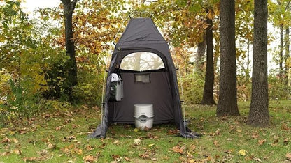 SylvanSport Privy Bivy Privacy Tent - Windproof, Portable Shelter for Camping Toilets & Changing Room - 6??8??of Interior Height - Easy Setup - Pop-Up Pod with Window for Camping, Beach & Tailgates