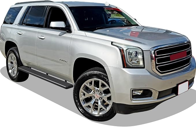 APS Running Boards (Nerf Bars Side Steps Step Bars) Compatible with Chevy Tahoe GMC Yukon 2000-2020 4Dr (Exclude Z71 Denali Yukon XL) (Stainless Steel Black Powder Coated 6in)