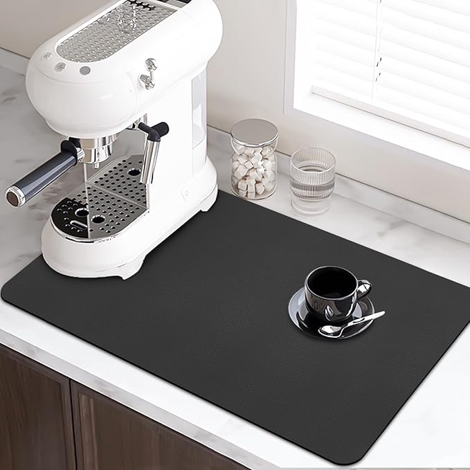 LOPNUR Kitchen Dish Drying Mat, Diatomite Coffee Mat, Super Absorbent Dish